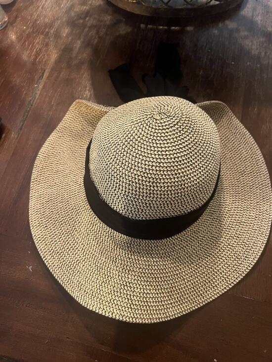 Nine West Accessories - Nine West Women’s Wide Brim Sun Hat Paper Braided Zebra Print Bow